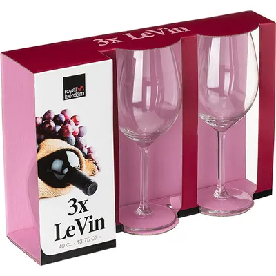 Набор бокалов для вина «Ле вин»[3шт] стекло 400мл D=6,H=21см прозр.