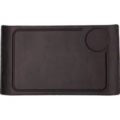 Блюдо для подачи «Базальт» керамика D=68,L=330,B=200мм черный,матовый