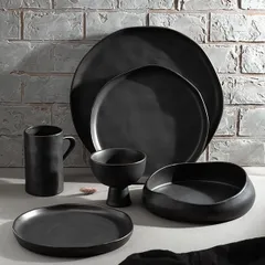 Тарелка «Шейд» керамика D=32,H=2см черный, изображение 4