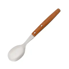 Ложка столовая сталь нерж.,дерево ,L=20,5см коричнев.,металлич.