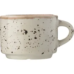 Чашка кофейная «Пунто Бьянка» фарфор 80мл ,H=47,B=60мм бежев.,черный, изображение 2