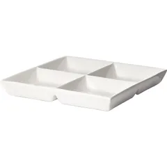 Менажница «Кунстверк» 4 секции квадратная фарфор ,H=45,L=295,B=295мм белый