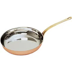 Serving pan stainless steel, copper D=220,H=45,L=380mm metal.