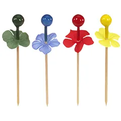 Шпажки для канапе «Ягодки»[144шт] дерево ,L=7см разноцветн.