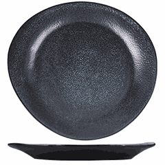 Тарелка «Млечный путь изумрудный» фарфор ,H=3,L=32,B=29см изумруд.,черный