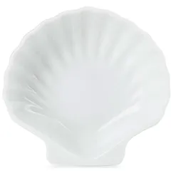 Блюдо для комплимента «Миниатюра» ракушка фарфор 20мл ,H=20,L=75,B=70мм белый, изображение 3