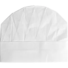 Колпак поварской полушевский одноразовый[10шт] бум. крепир. ,H=7,L=290,B=250мм белый, изображение 2