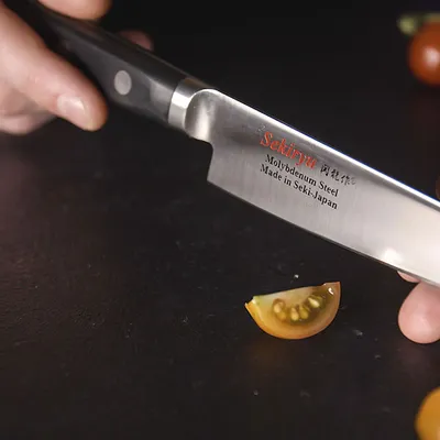 Нож кухонный «Осака» односторонняя заточк сталь нерж.,полиоксиметилен ,L=23,5/12см, изображение 8