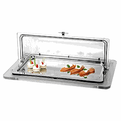 Buffet tray with cooling element  steel, plastic , L=61, B=38cm  metallic.