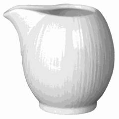 Milk jug “Spyro” porcelain 80ml D=33,H=70,L=80,B=60mm white