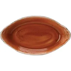 Форма для запекания «Крафт Терракота» овальная фарфор ,H=45,L=245,B=135мм терракот, изображение 2