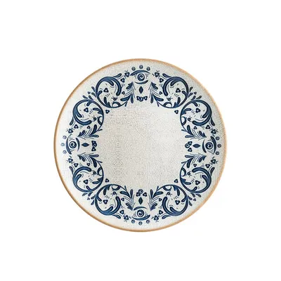 Тарелка «Виенто» фарфор D=17см белый,синий