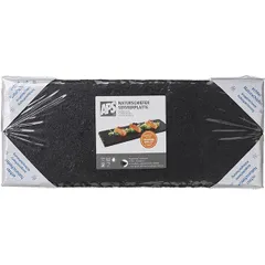 Блюдо для подачи сланец натур. ,H=5,L=300,B=120мм черный, изображение 4