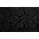Форма кондитерская «Круг»[6шт] силикон,стеклопласт. D=150,H=15,L=600,B=400мм черный