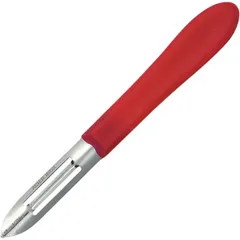 Нож для чистки овощей сталь нерж.,пластик ,L=168/65,B=15мм металлич.,красный