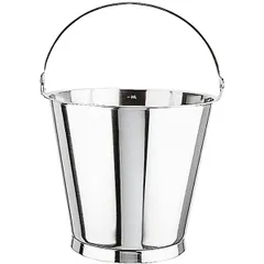 Bucket stainless steel 10l D=30,H=30cm metal.