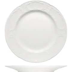 Plate “Mozart” small  porcelain  D=19, H=2cm  white