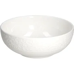 Salad bowl “Jasmine” porcelain D=20cm white