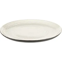 Тарелка «День и ночь» плоская без полей керамика D=27см белый,черный, изображение 2