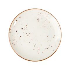 Тарелка «Париж» фарфор D=21см белый,коричнев., Диаметр (мм): 210