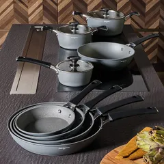 Сковорода «Лакшери Дизайн» алюмин. D=24см серый,черный, изображение 2