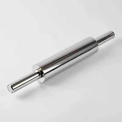 Скалка сталь нерж. D=63,L=469/250мм металлич.