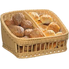 Wicker basket H=27/16cm polyprop. ,L=45,B=40cm beige.