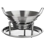 Сковорода «Садж Вок» без крышки с ручками и подставкой сталь нерж. D=260,H=57,L=280мм металлич.