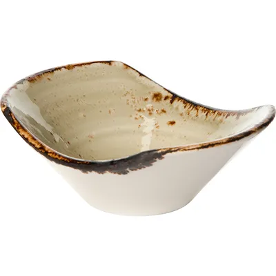 Соусник «Крафт Грин» фарфор 45мл ,H=35,L=90,B=70мм зелен., Цвет: Зеленый