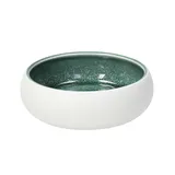 Салатник «Эллипс» керамика D=140,H=45мм белый,зелен.