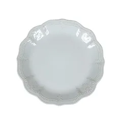 Тарелка «Мотив. Воздух» плоская керамика D=205,H=30мм белый