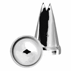 Pastry nozzle “Large leaf”  stainless steel  D=22/5, H=37mm  metal.