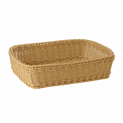 Wicker basket for bread  polyprop. , H=10, L=40, B=30cm  beige.