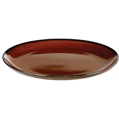 Plate “Terre de Rais” ceramics D=130,H=12mm brown.