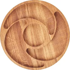 Round menagerie 4 sections “Yin-Yang”  oak  D=300, H=25mm  wooden.