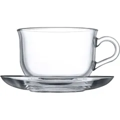 Tea pair “Tashkent” glass 290ml D=98,H=76mm clear.