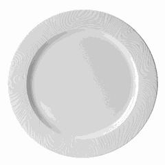 Plate “Optic” substitution porcelain D=32,H=2cm white