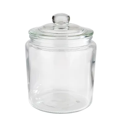 Банка «Классик» круглая с крышкой стекло,стекло 0,9л D=11,5,H=16см прозр.