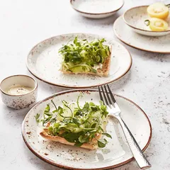 Соусник «Крафт Вайт» фарфор 55мл D=65,H=30мм белый,коричнев., изображение 4