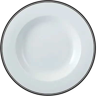 Тарелка для пасты «Ричмонд» фарфор D=28,9см белый,черный
