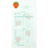 Бланк для счета «Бар,кухня» двухслойный "Клубника" самокопир. ,H=7,L=200,B=100мм разноцветн.