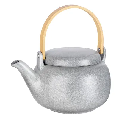 Чайник заварочный «Сейко» фарфор 1,05л ,H=10,B=15см серый, изображение 10