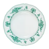 Тарелка глубокая «Нео Антирос» фарфор D=23,H=4см белый,зелен.