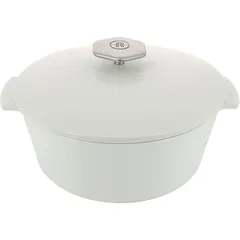 Baking pan with lid “Revolution” ceramics 3.4l D=26,H=14.5cm white