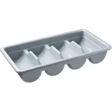 Органайзер для столовых приборов 4 отделения полипроп. ,H=10,L=52,B=29см серый