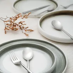 Тарелка «Айсио» с высоким бортом фарфор ,H=28,L=202,B=187мм белый,серый, изображение 3