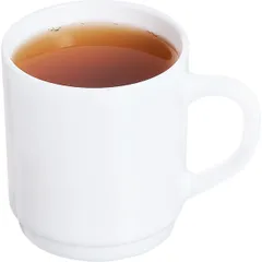 Кружка «Ресторан» стекло 290мл D=80,H=83,L=115мм белый, изображение 2