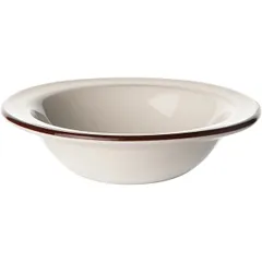 Салатник «Чино» фарфор 140мл D=130,H=37мм белый,бежев., изображение 2