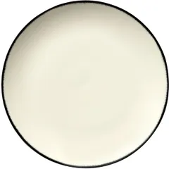 Plate “De” No. 1  porcelain  D=24cm  cream, black