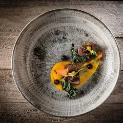 Тарелка для пасты «Одетта» фарфор 400мл D=27см коричнев.,бежев., изображение 3